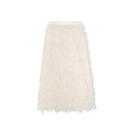French gentle fairy skirt straight thin feather fringed skirt