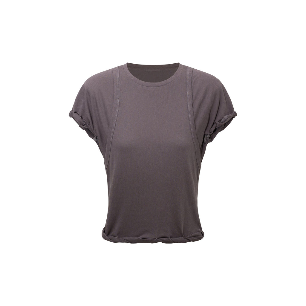Slim and thin summer design sense niche fake two T-shirts