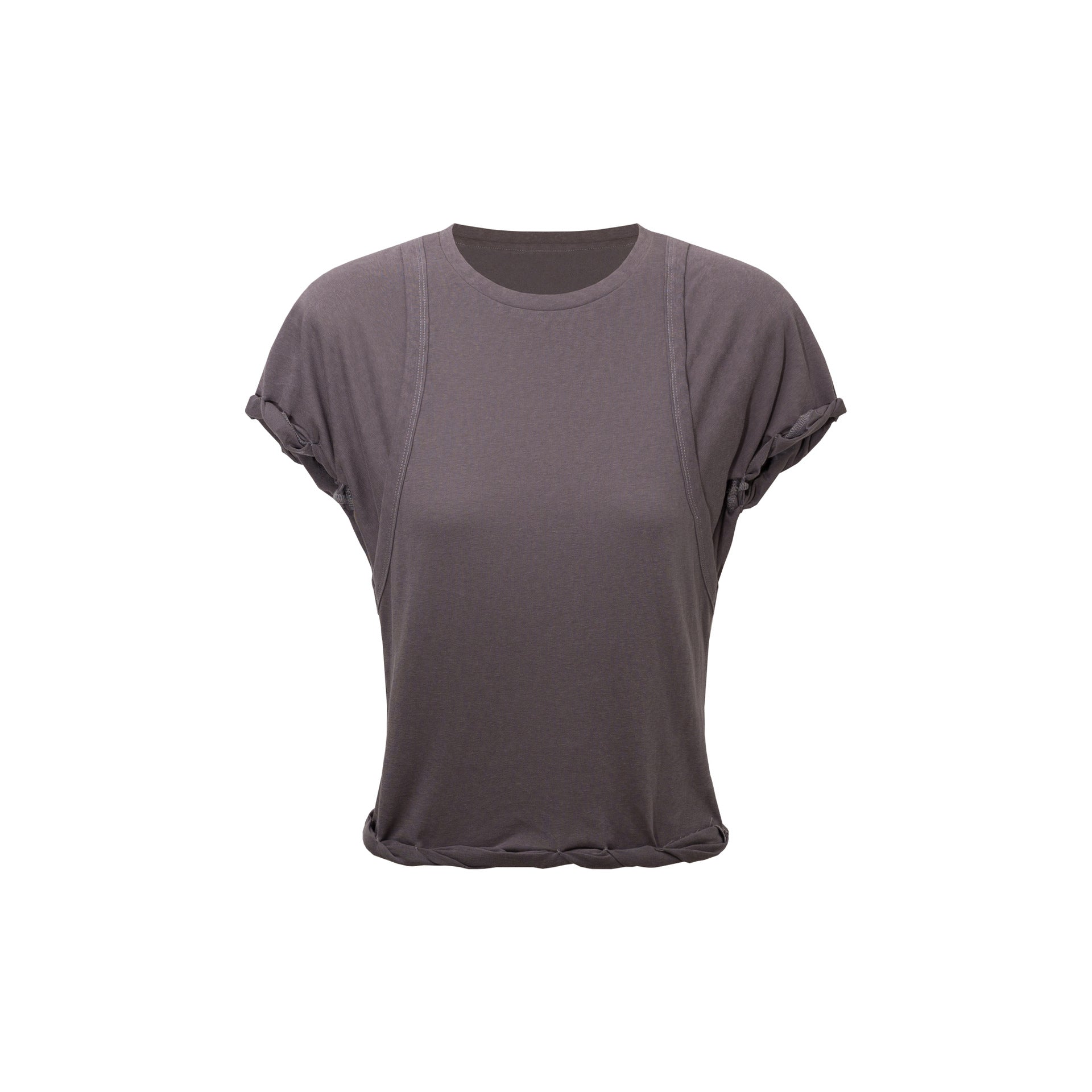 Slim and thin summer design sense niche fake two T-shirts