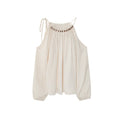 Temperament off-the-shoulder neck long-sleeved shirt women's loose doll shirt