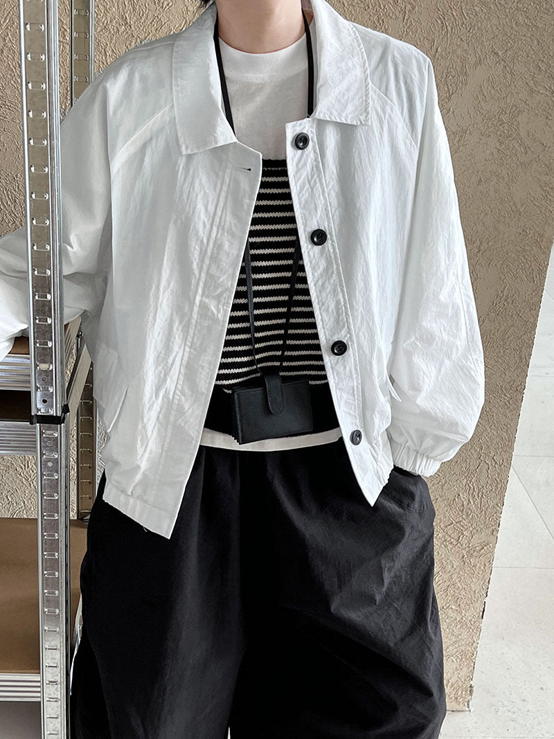 Spring new versatile loose short jacket women's design casual lapel jacket top