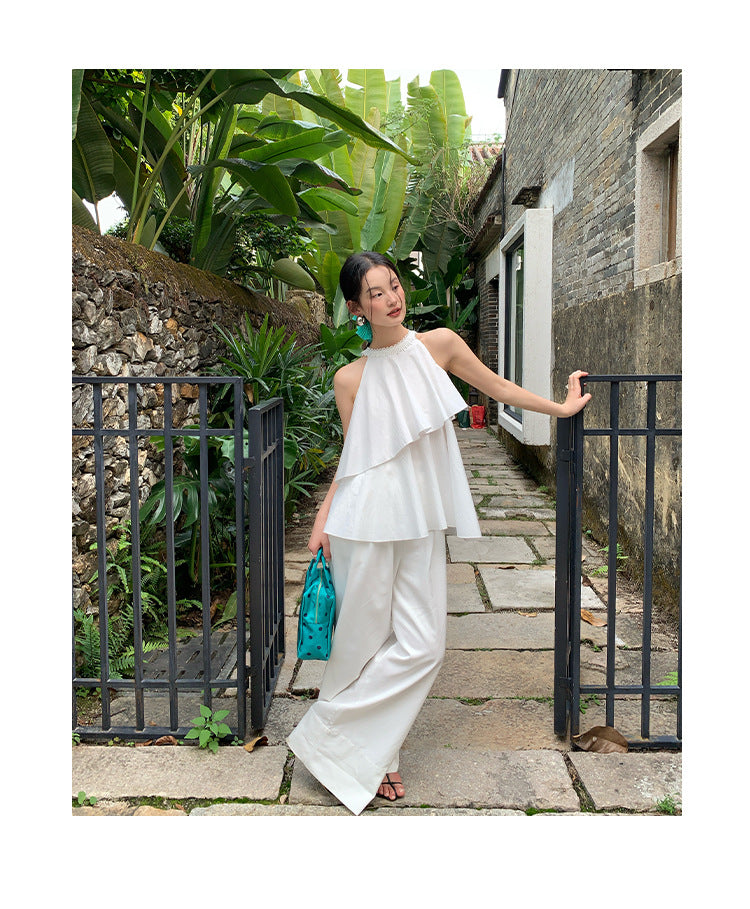 High Waist Pleated Wide Leg Pants
