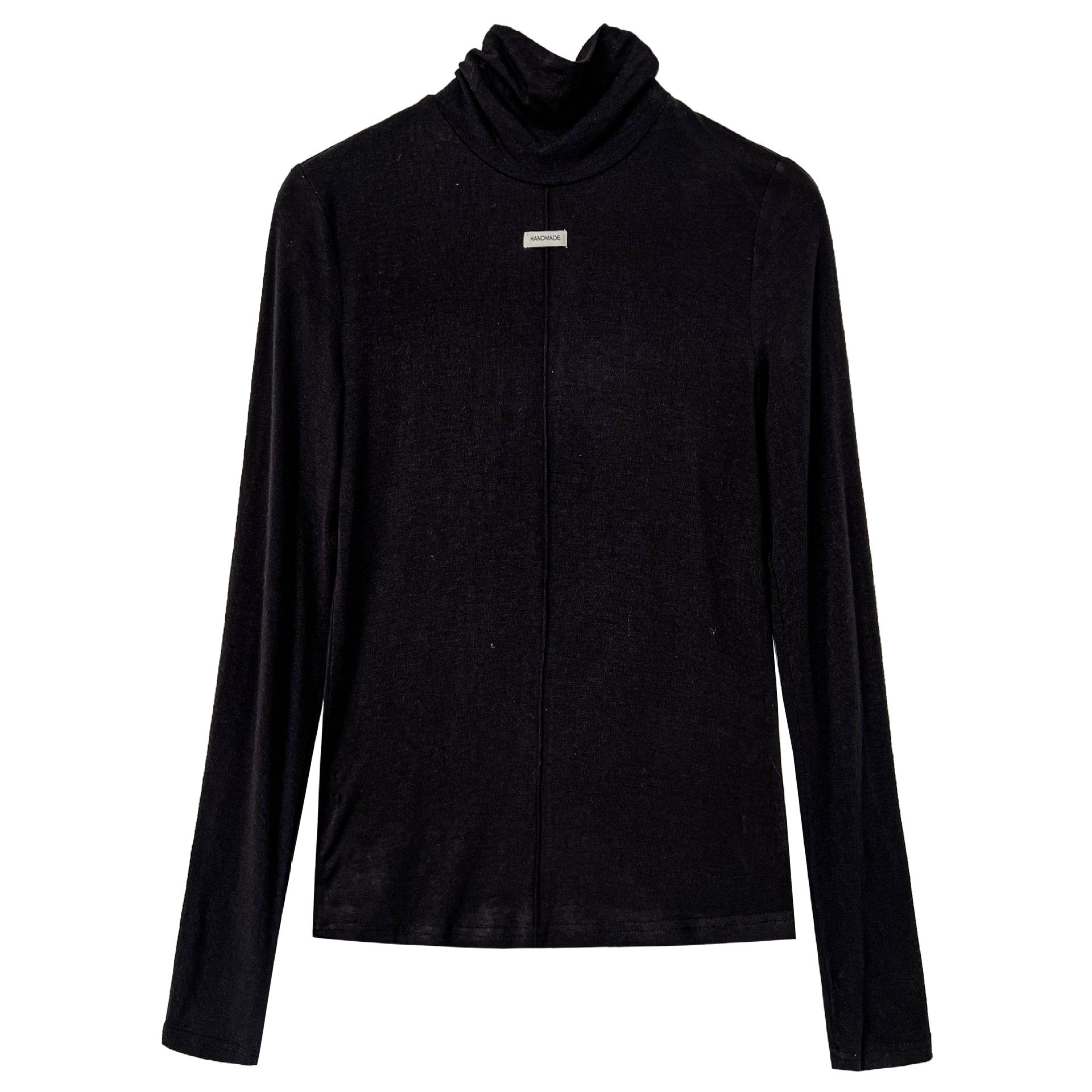 Soft waxy turtleneck slim-fit elastic inner bottoming shirt women's autumn new Korean standard T-shirt stacked top