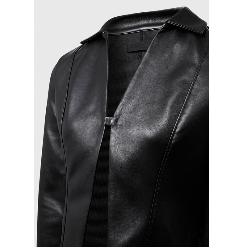Autumn and winter lapels, suits, small jackets, hot girl cardigans, leather jackets, motorcycle style short styles