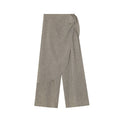 Early Spring Korean Simple Lazy Irregular Fart Curtain Wide Leg Suit Pants