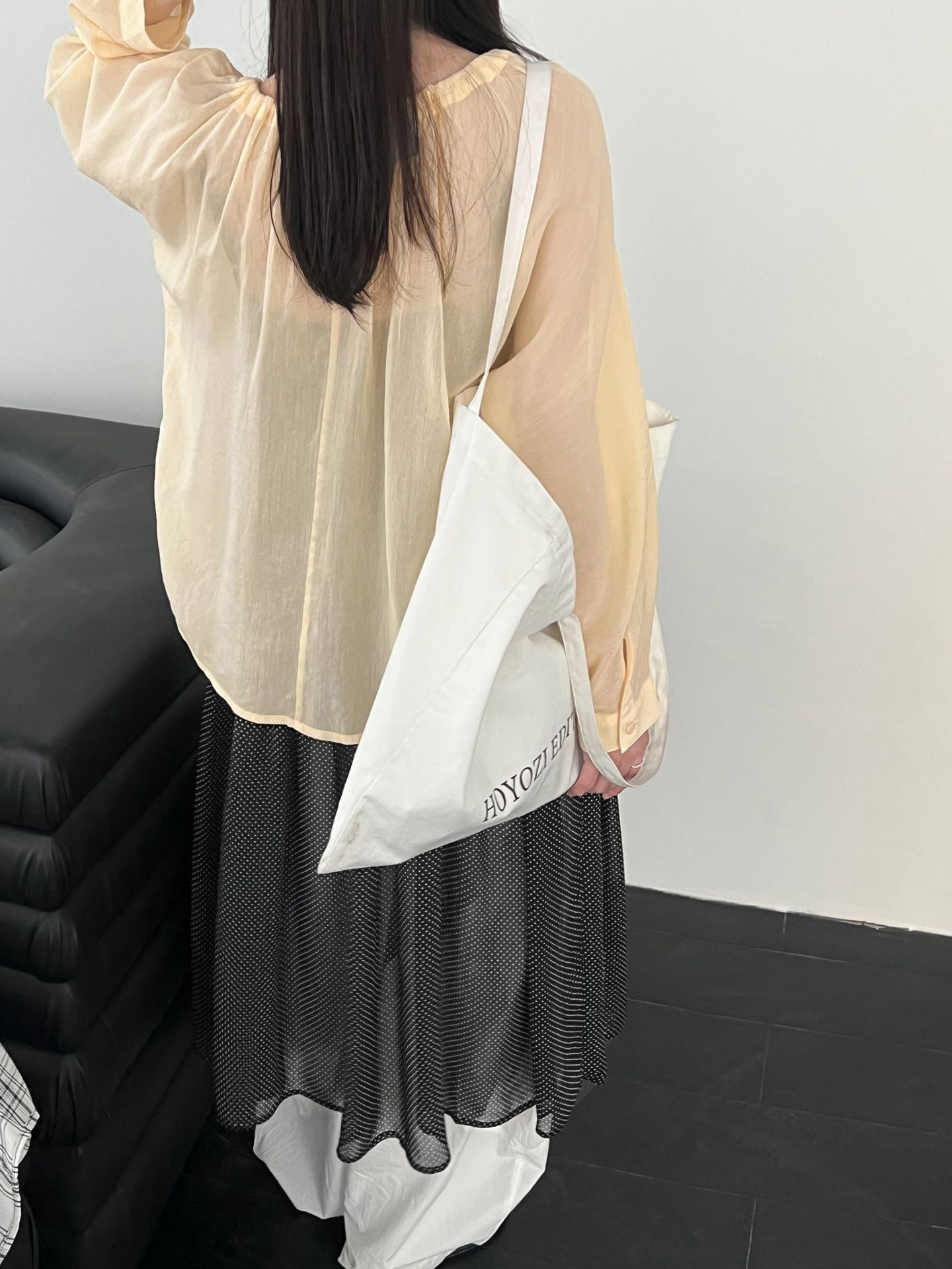 Korean drawstring shirt top women's spring new V-neck sunscreen shirt lace-up cardigan