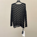 Cold hollow loose knitted sweater spring Korean lazy style long-sleeved sunscreen blouse