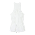 Summer new large U-neck nylon drawstring multi-pocket tooling vest