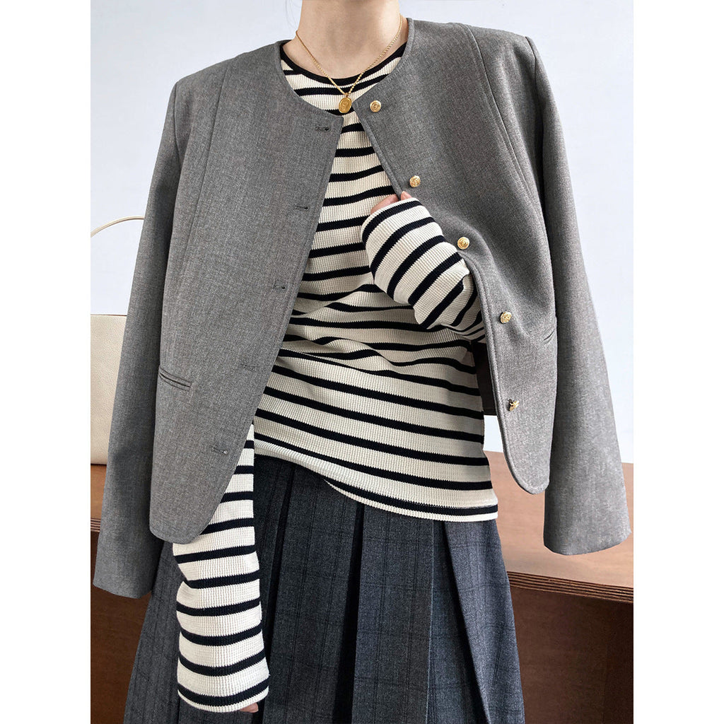 French Xiaoxiangfeng jacket women's short autumn new outer temperament high-end suit