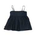 Summer casual double-root split ramie hollow solid color simple suspender top