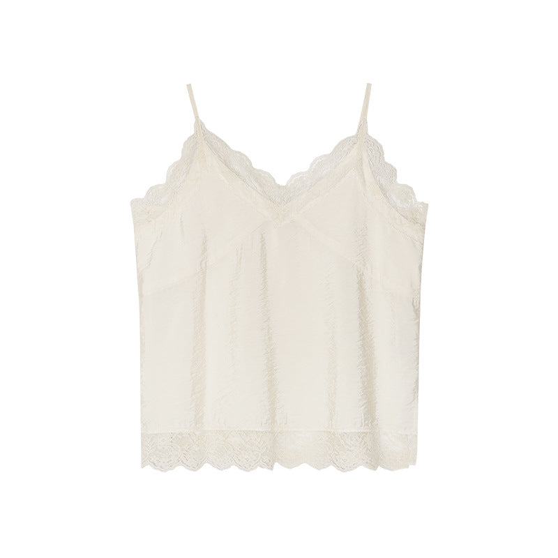 Early Spring Spice Girl Sexy Double Root Lace Inner Suspender Small Vest