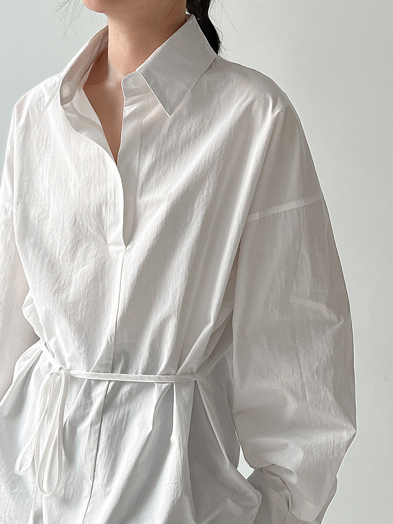 Korean POLO collar casual shirt women