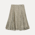 French ruffle leaf drape elegant polka dot skirt