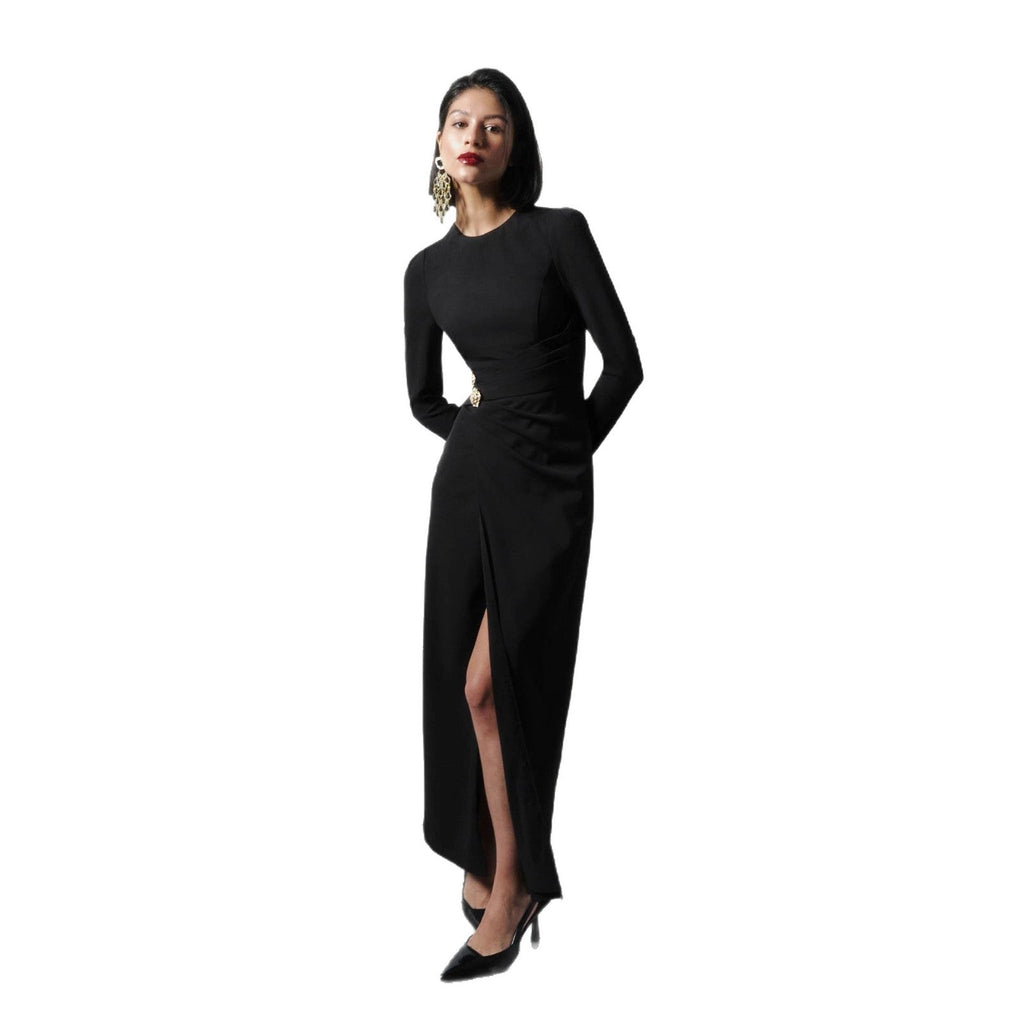 Sexy pure desire semi-turtleneck long-sleeved dress