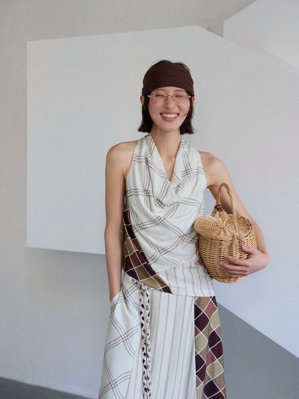 Women's Vacation Style Splicing Swing Neck Vest | Elegant Casual Top