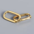 Oval Earrings Simple Metal Style Removable Earrings