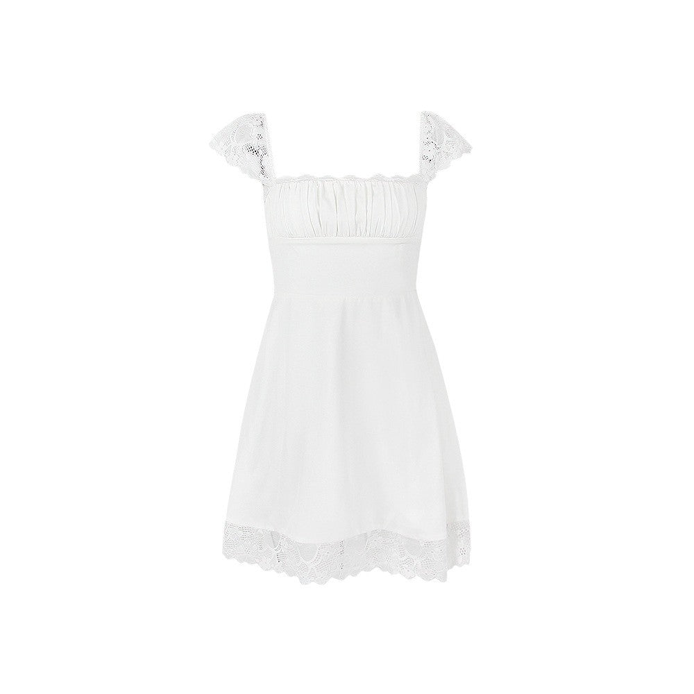 Lace Square Neck Cami Mini Dress
