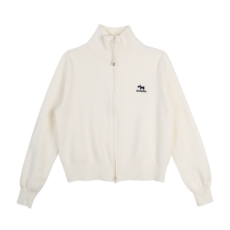 Stand-Up Neck Loose Fit Sweater