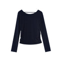 Backless sexy slim-fitting long-sleeved top
