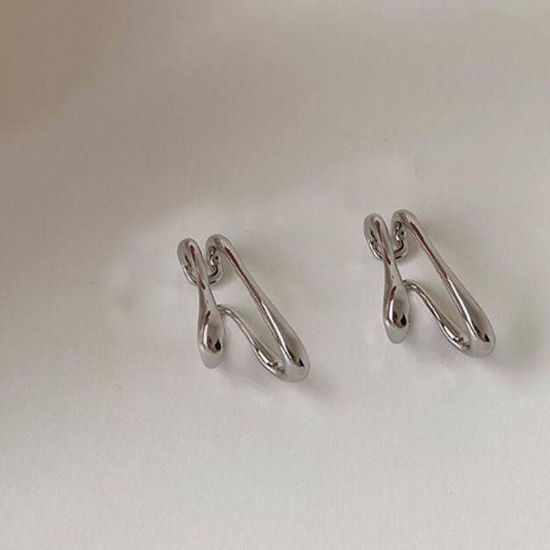 Double-layer ear clips without ear piercings