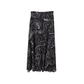 Tencel linen spiral line A skirt