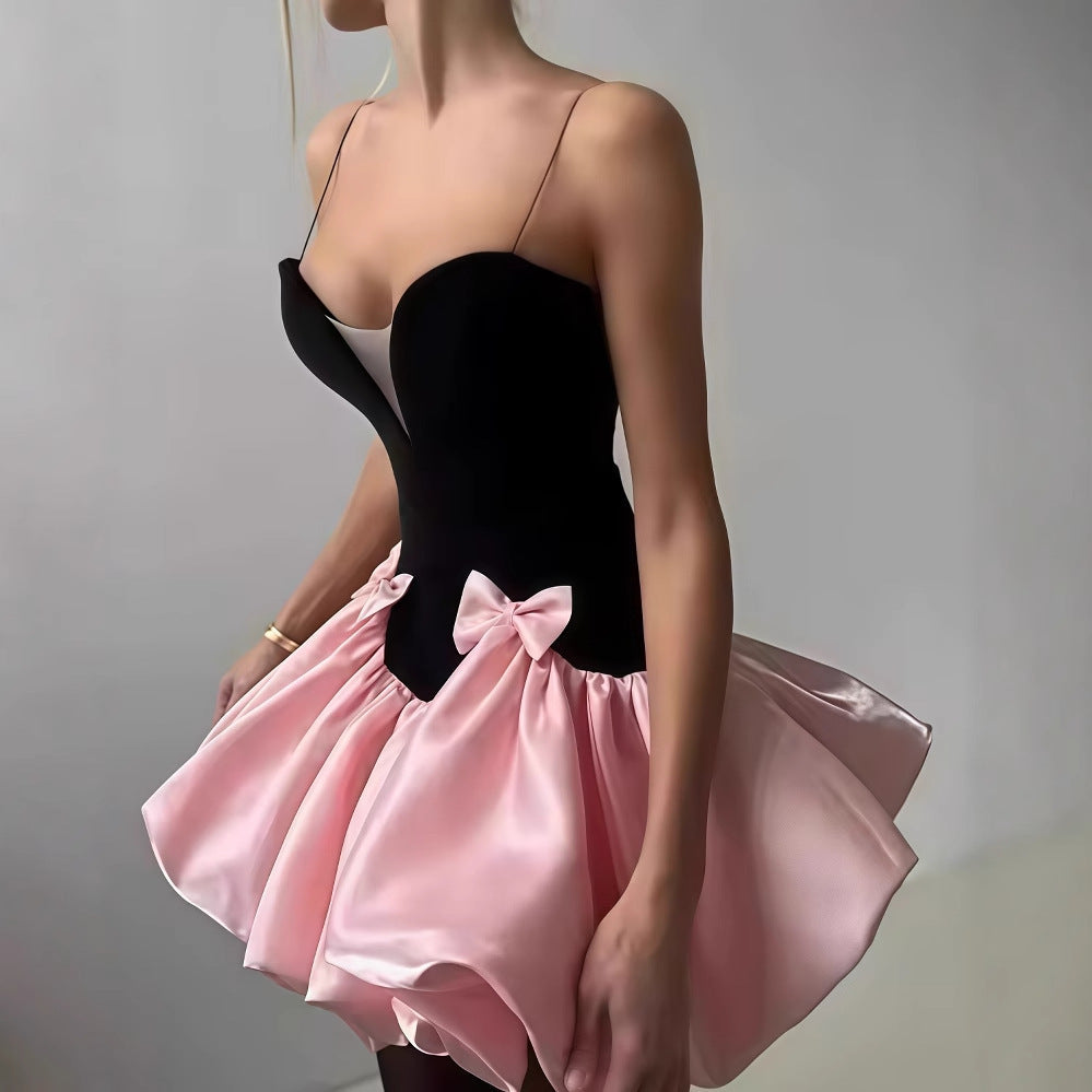 Fashion sexy tube top waist hottie dress