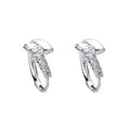 French micro-inlaid zircon nail earrings women's light luxury high-end French exquisite ear buckle niche earrings