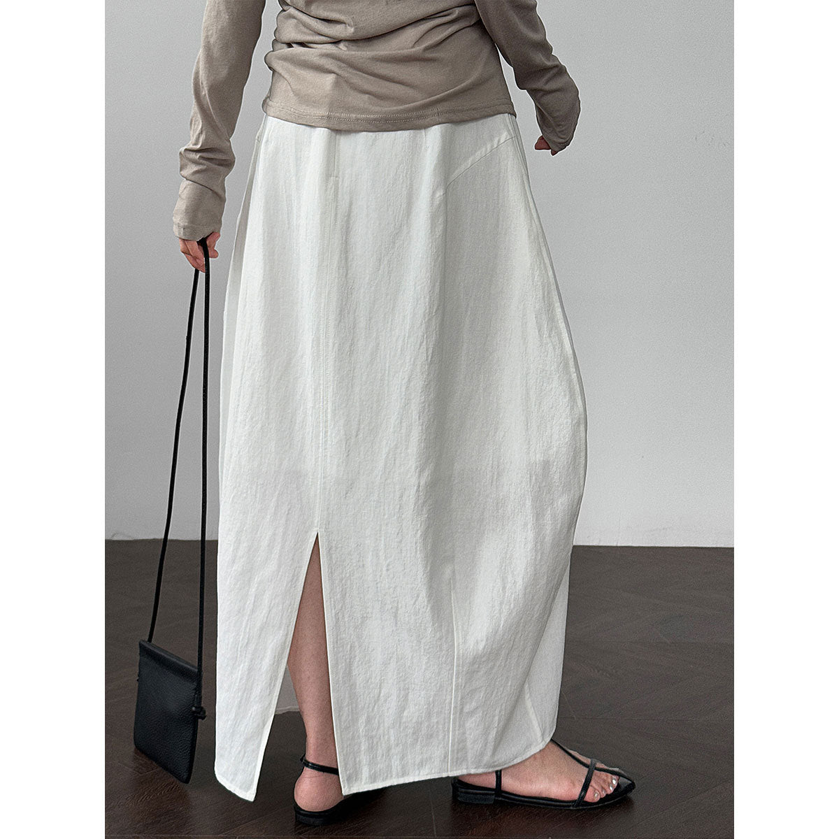 Cotton and linen lantern skirt~ design cocoon high waist skirt