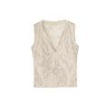 Sexy pure lace lace inner with bottom v-neck vest