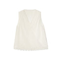 Spring and summer French gentle temperament lace v-neck sleeveless small vest