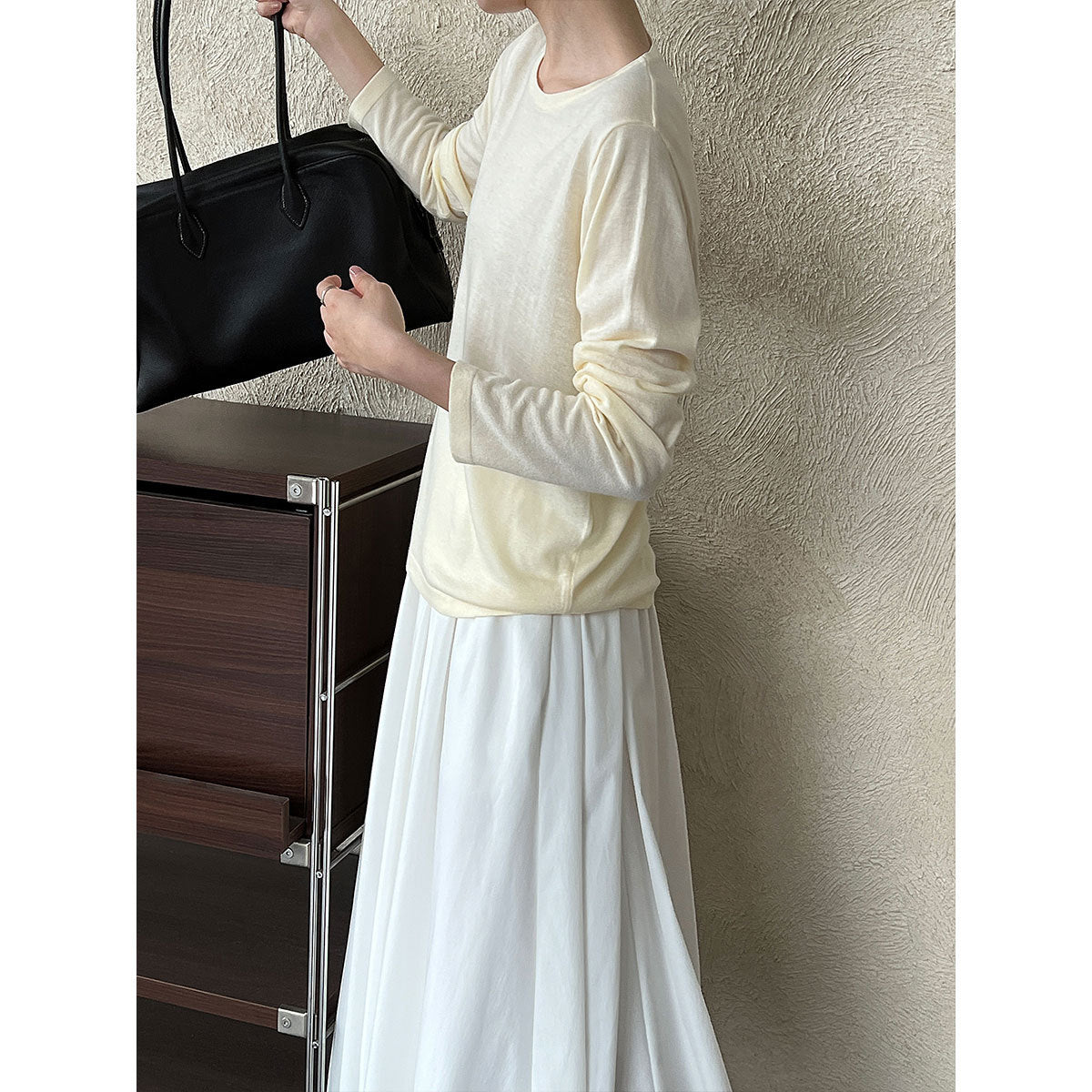 Soft waxy wool knitted sweater bottoming shirt women's autumn new pullover basic versatile long-sleeved T-shirt