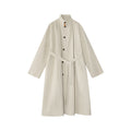 Autumn Korean British style strap waist stand-up collar long temperament trench coat