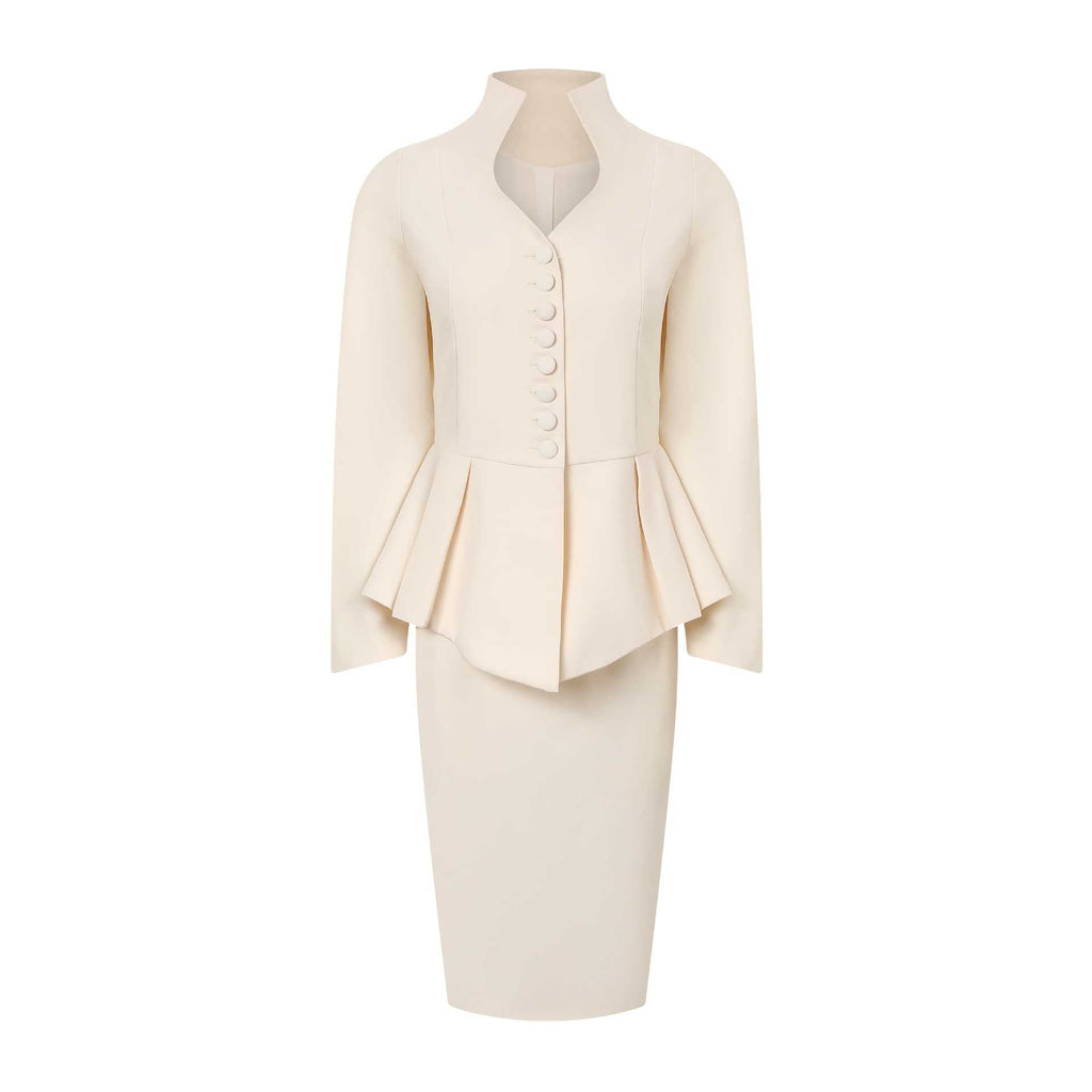 French Xiaoxiangfeng suit long-sleeved jacket top skirt two-piece set