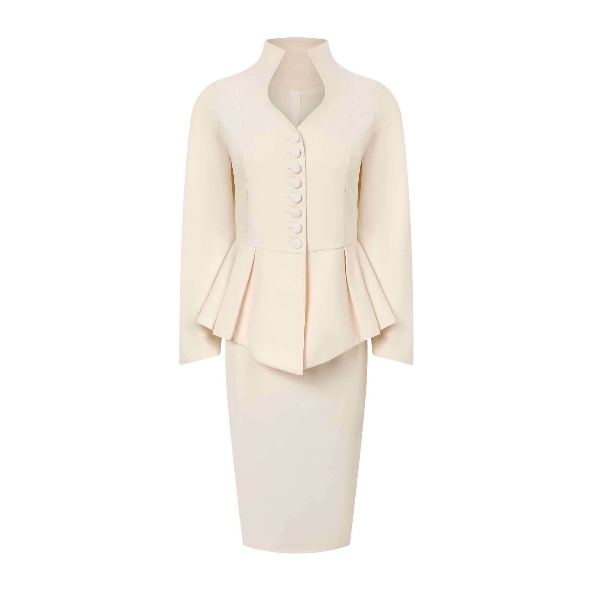 French Xiaoxiangfeng suit long-sleeved jacket top skirt two-piece set