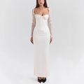 Women's clothing autumn new hip skirt fashion style sexy lace long sleeve slim temperament dress women