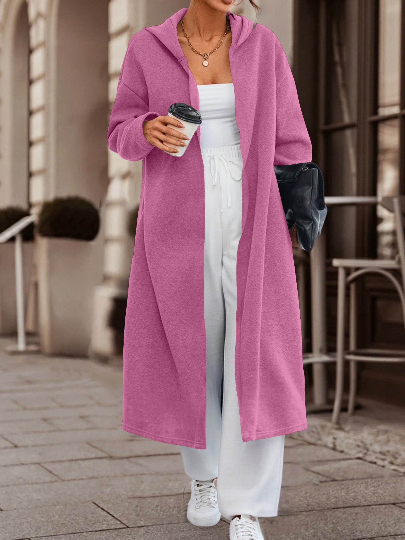AliExpress Independent Station Autumn and Winter New Fashion Casual Commuter Long Cardigan