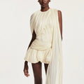 Pleated Mini Dress