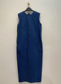 Sleeveless Denim Dress Women Loose Fit A-Line Washed Maxi