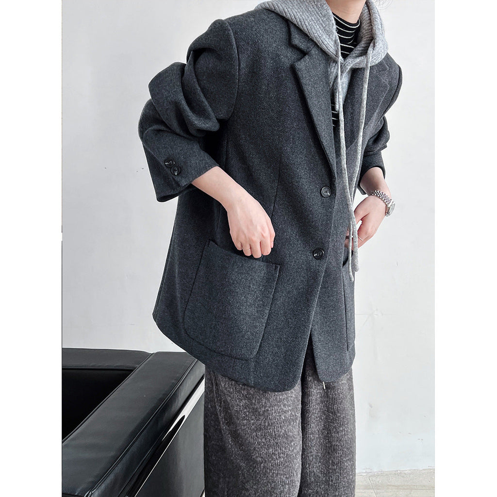 Korean version autumn and winter 50% wool blazer