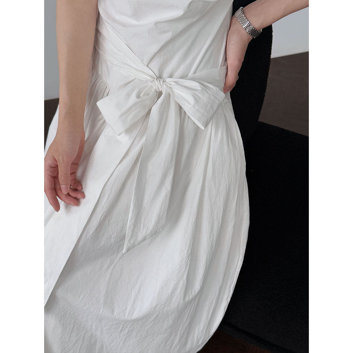 Korean waist slimming flower bud sundress summer new lazy style sleeveless strapless dress