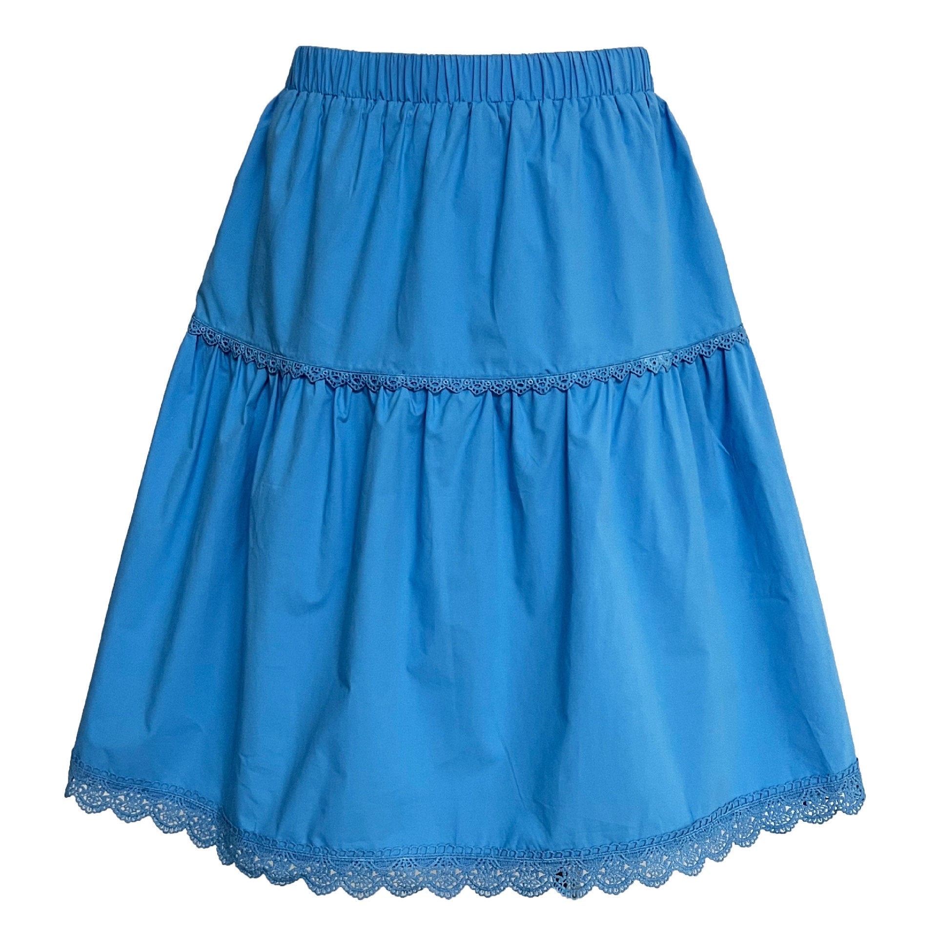 High waist A word thin Korean lace splicing skirt women's 26 early spring new gentle and versatile skirt
