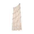 Sweet age-reducing fungus edge floral one-shoulder suspender dress