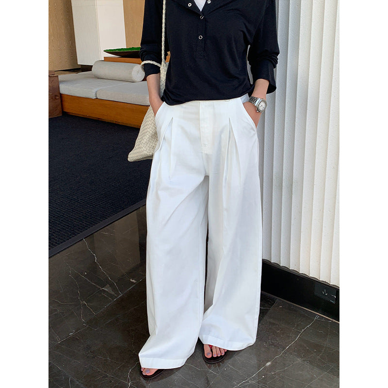 Casual loose season simple commuter versatile trousers