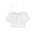 Exquisite and beautiful shirt off-the-shoulder one-shoulder suspender top