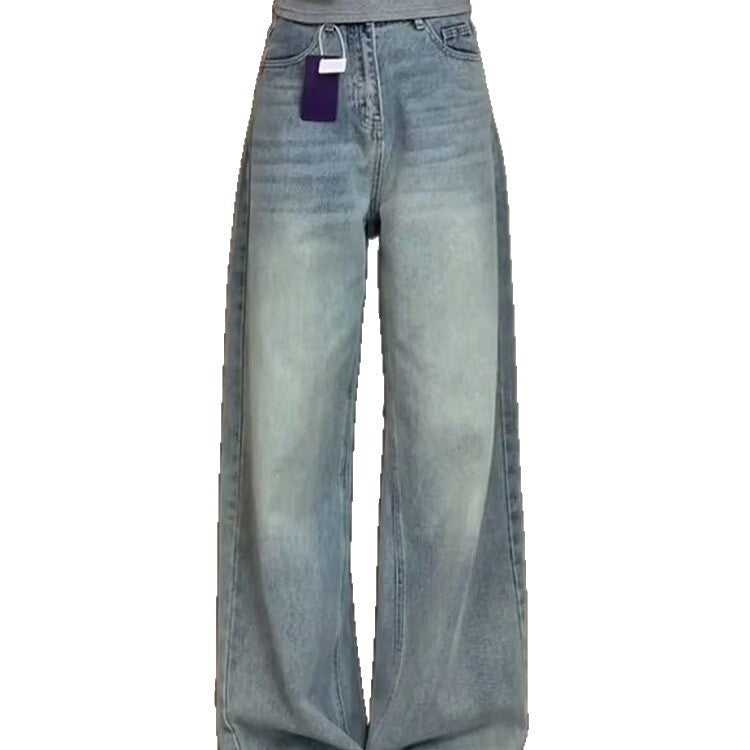 Wide Leg Jeans Women Plus Size High Waist Straight Leg Denim Pants