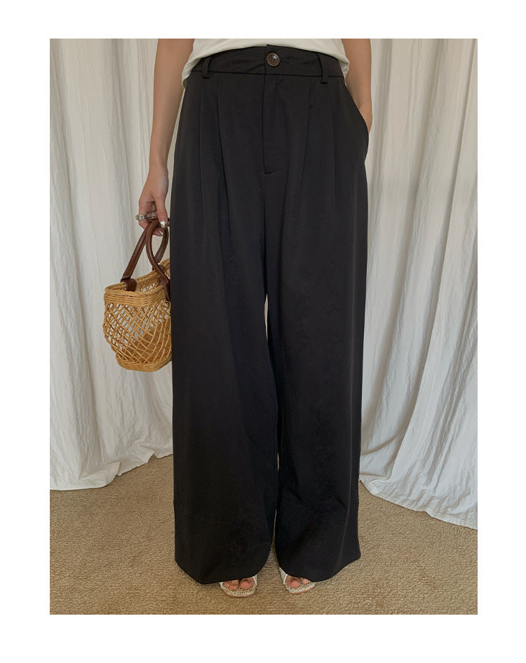 High Waist Pleated Wide Leg Pants