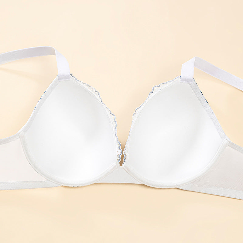 Women's Plus Size Underwear Sexy Lace Gathered Up Comfortable Adjustable Women's Bra