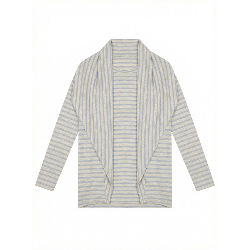 Stripe Contrast Basic Long Sleeve T-Shirt