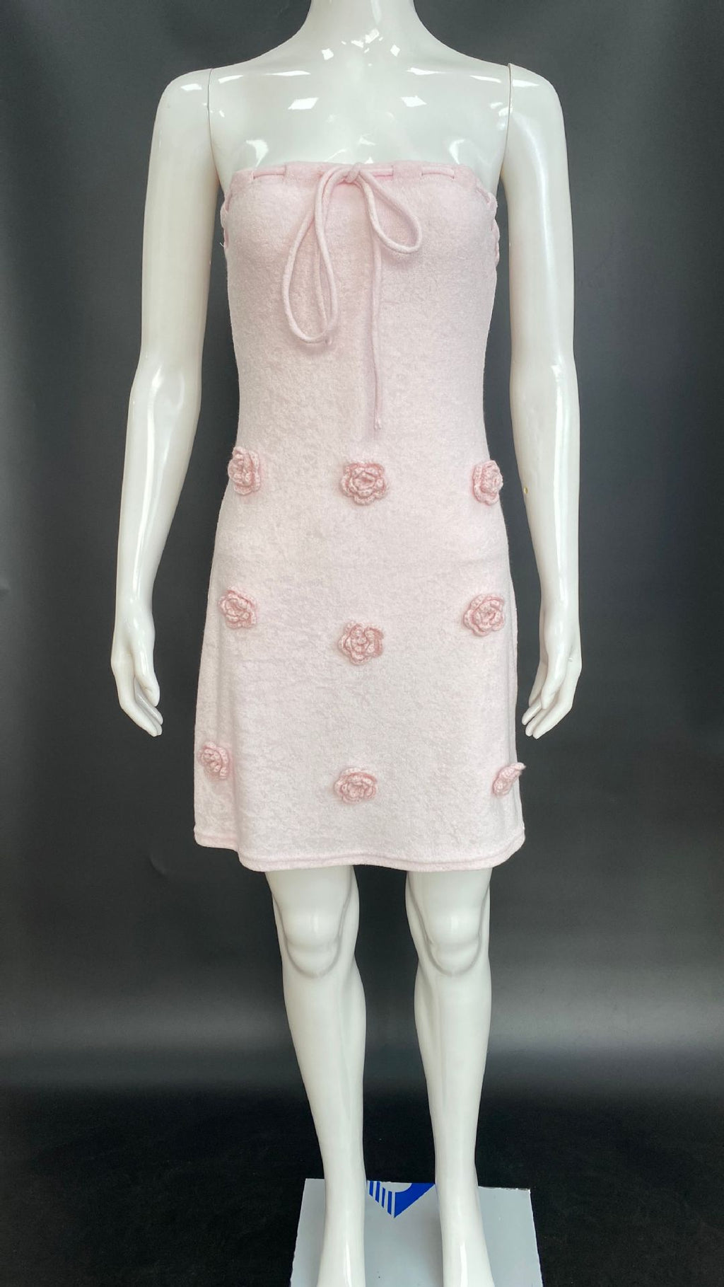 Knitted tube top short skirt tight and sexy European and American dress women