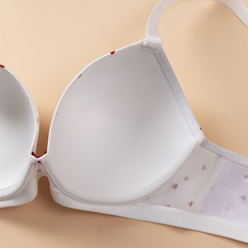 Special for large size bras, steel rings gather and adjust the upper support, anti-sagging bras, fat MM deep V bras.